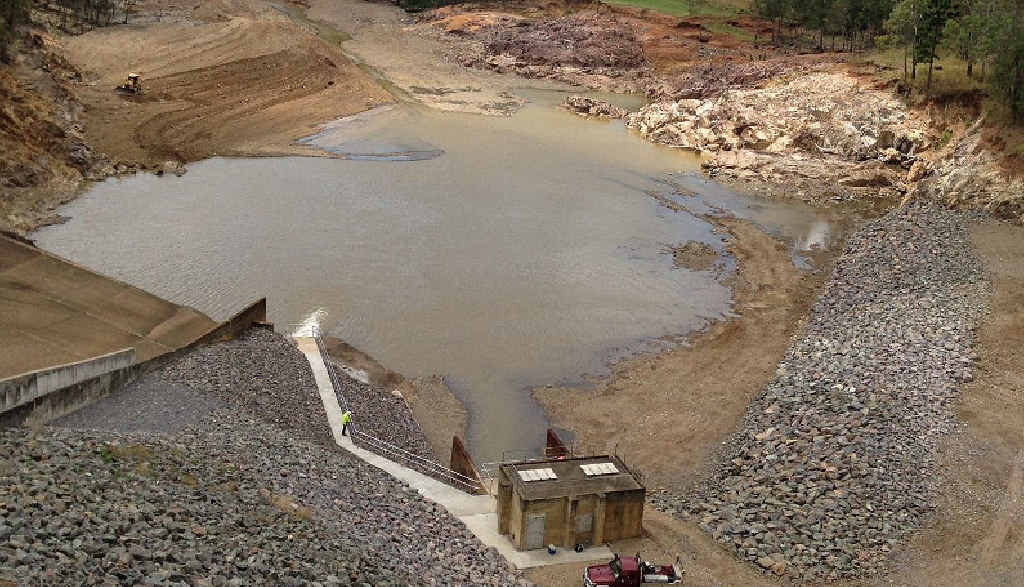 Borumba Dam after the remediation works were completed on flood damage. Borumba Dam after the remediation works were completed on flood damage.